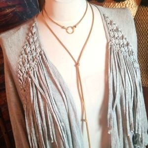 Rebecca Taylor | Gray Fringed Cardigan